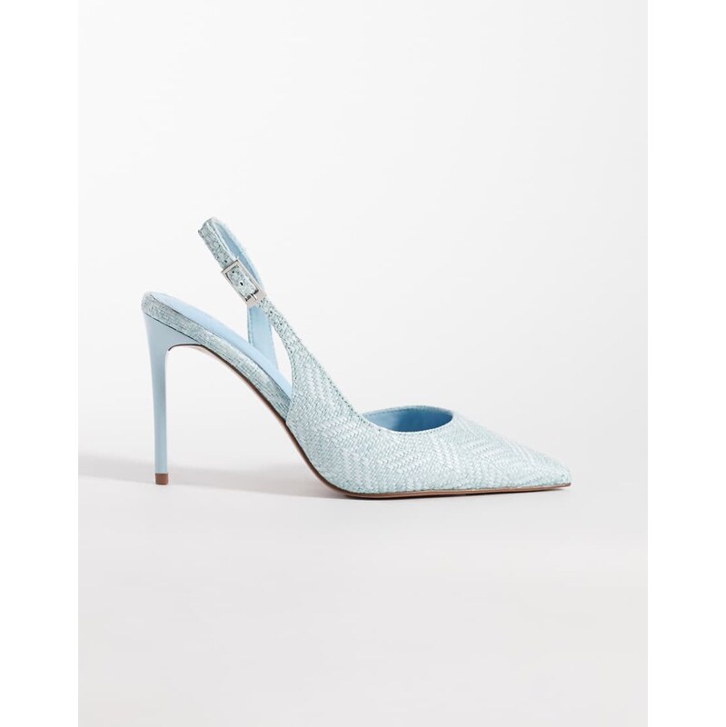 ASOS DESIGN Polar slingback stiletto high heel shoes in blue