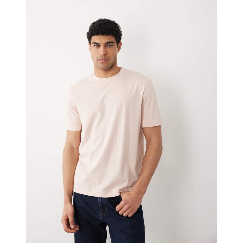 BOSS Orange Hugo Boss cotton t-shirt with contrast logo in pink