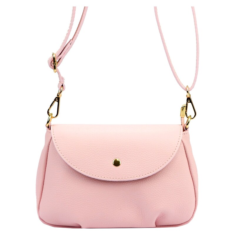 Kožená crossbody kabelka Luka 26-109 růžová