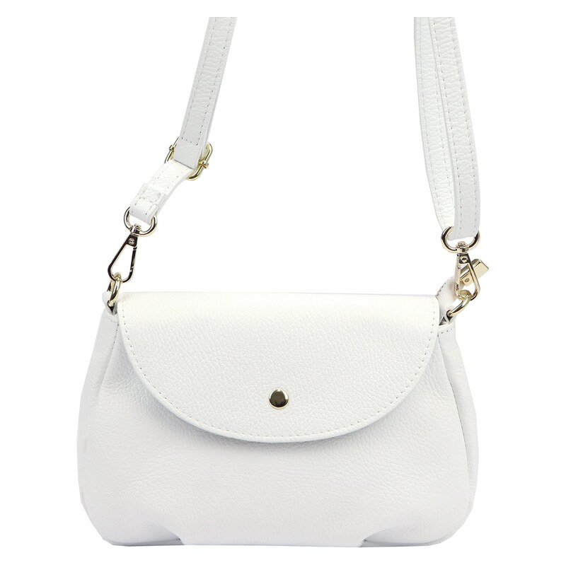 Kožená crossbody kabelka Luka 26-109 bílá