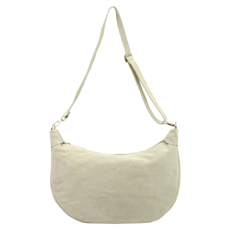 Kožená crossbody kabelka Luka 26-115 krémová