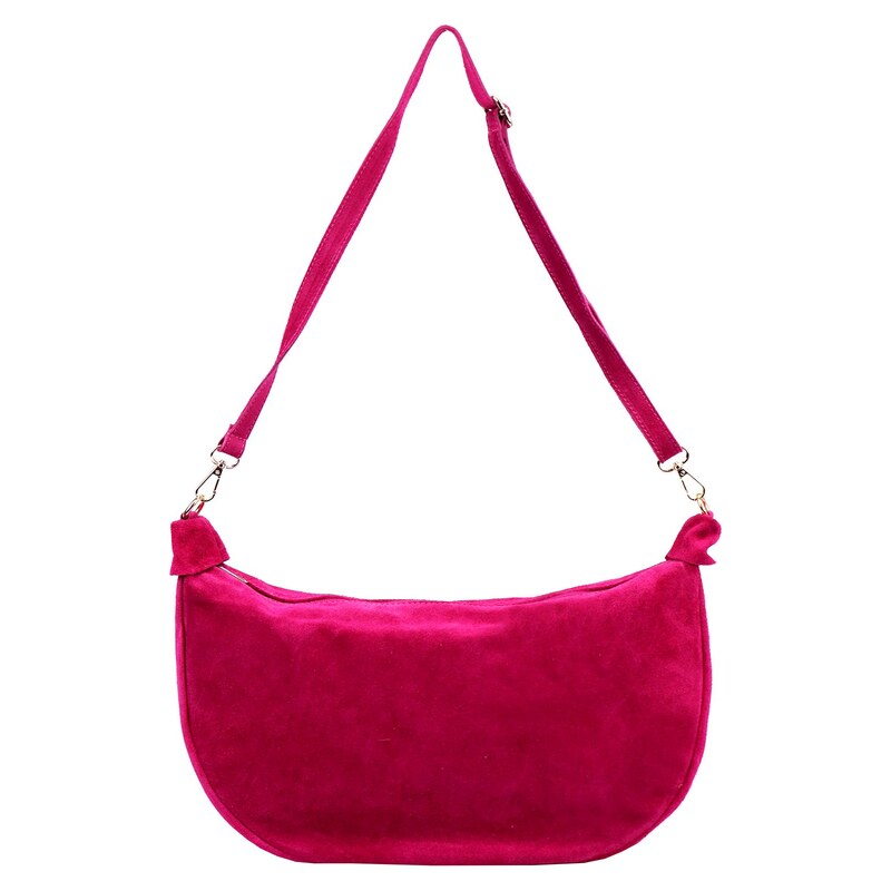 Kožená crossbody kabelka Luka 26-115 fuchsiová