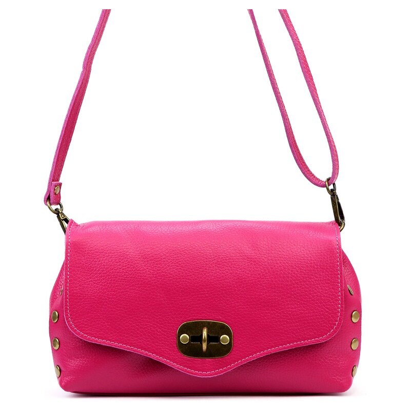 Kožená crossbody kabelka Luka 26–121 fuchsiová