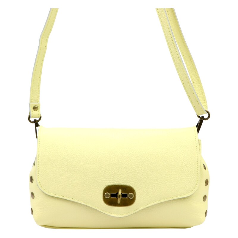 Kožená crossbody kabelka Luka 26–121 žlutá
