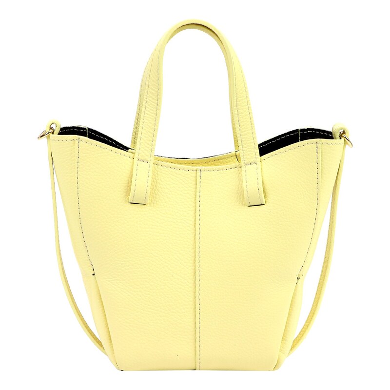 Kožená shopper bag kabelka Luka 26–124 žlutá