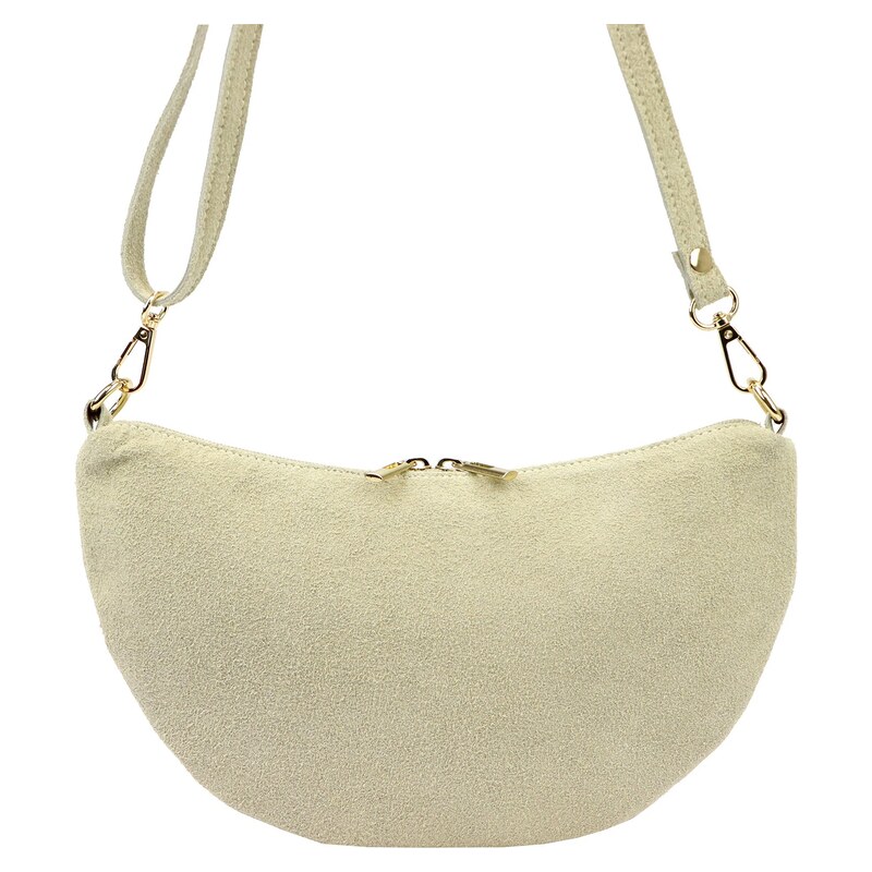 Kožená crossbody kabelka Luka 26-128 béžová