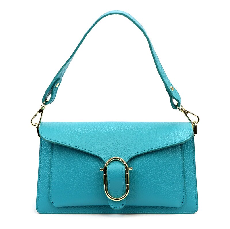 Kožená crossbody kabelka Luka 26–126 tyrkysová