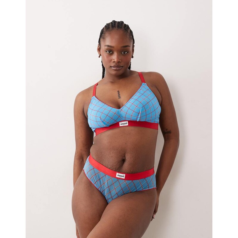 Lemonade Dolls Fuller Bust stretch mesh bralette in turquoise
