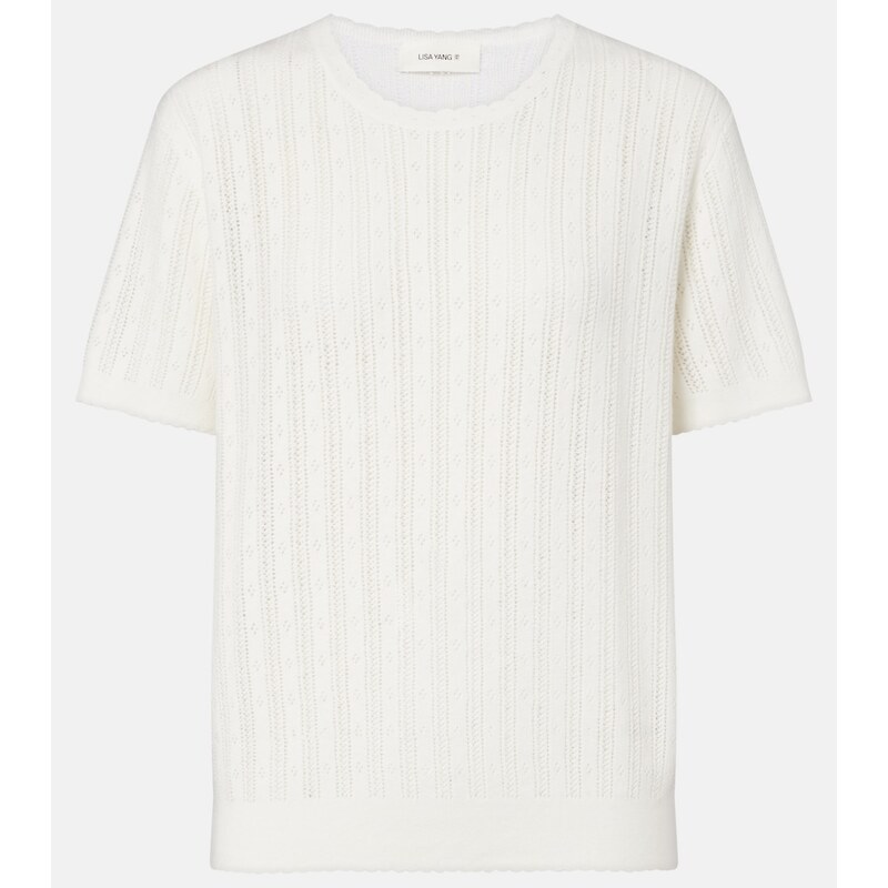 Lisa Yang Suyin pointelle cotton and cashmere sweater