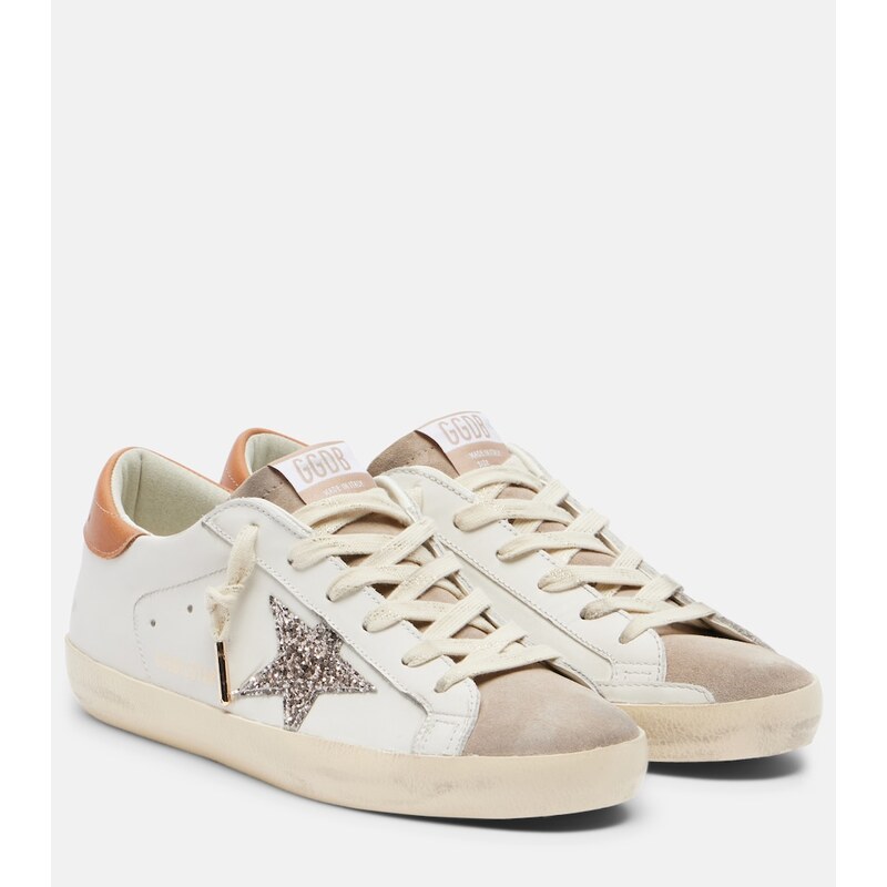Golden Goose Super-Star glitter leather sneakers