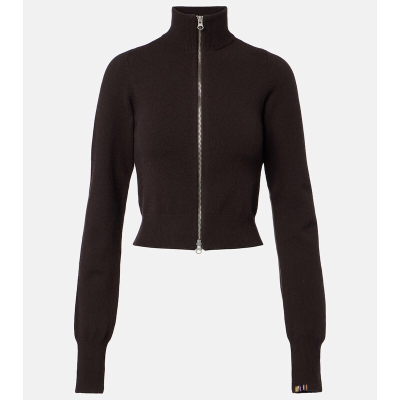 Extreme Cashmere NÂ°302 Lemon cashmere-blend zip-up cardigan