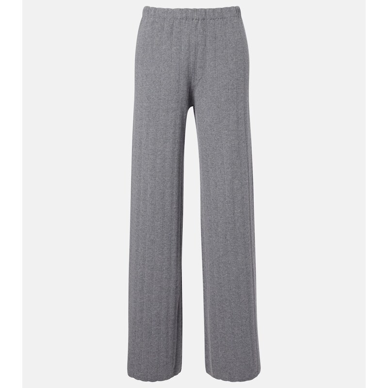 Lisa Yang Shannen cotton and cashmere wide-leg pants