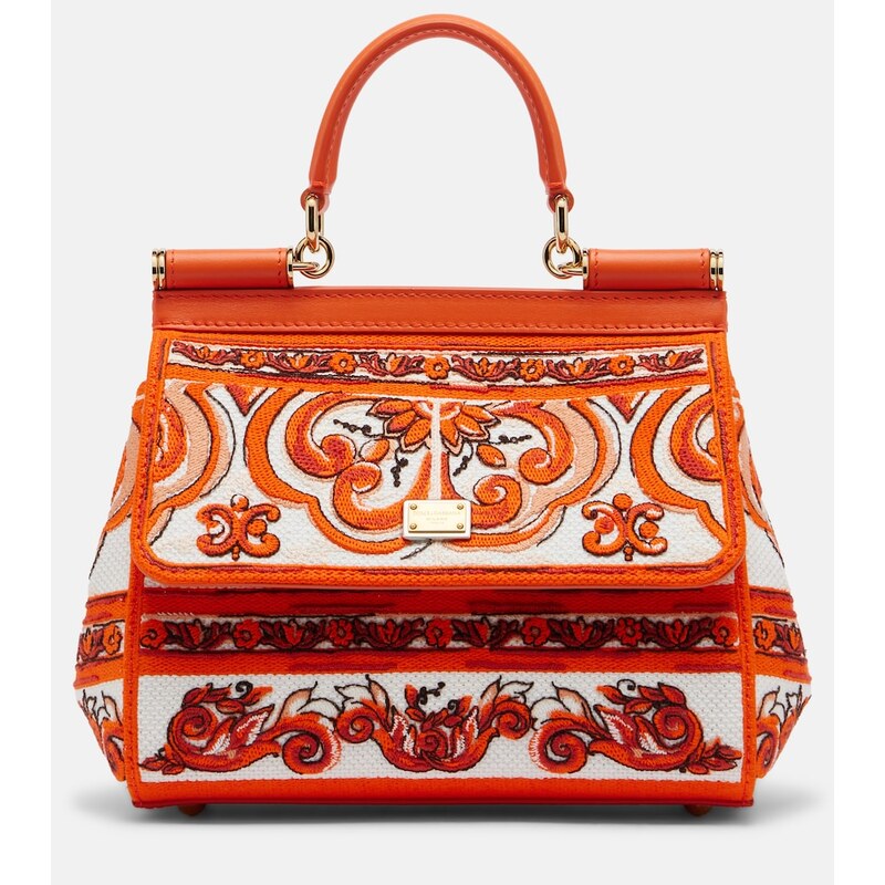 Dolce&Gabbana Sicily Medium embroidered top-handle bag