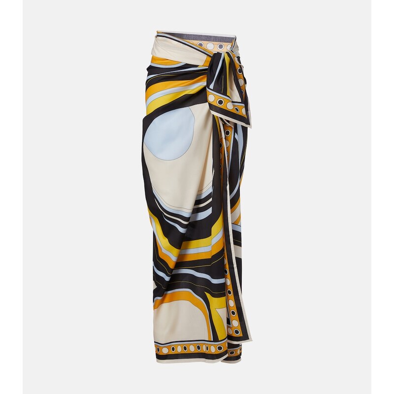 La DoubleJ Printed cotton beach cover-up