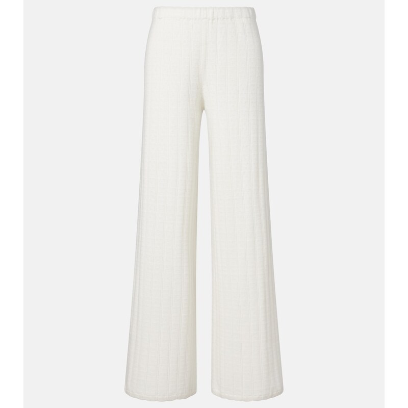 Lisa Yang Shannen cotton and cashmere wide-leg pants