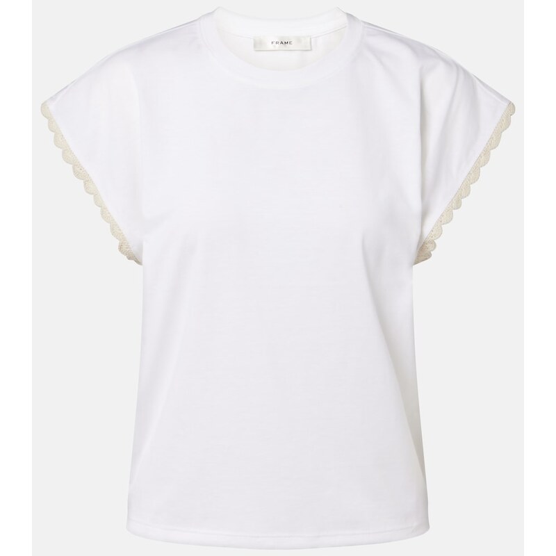 Frame The Crochet cotton jersey T-shirt