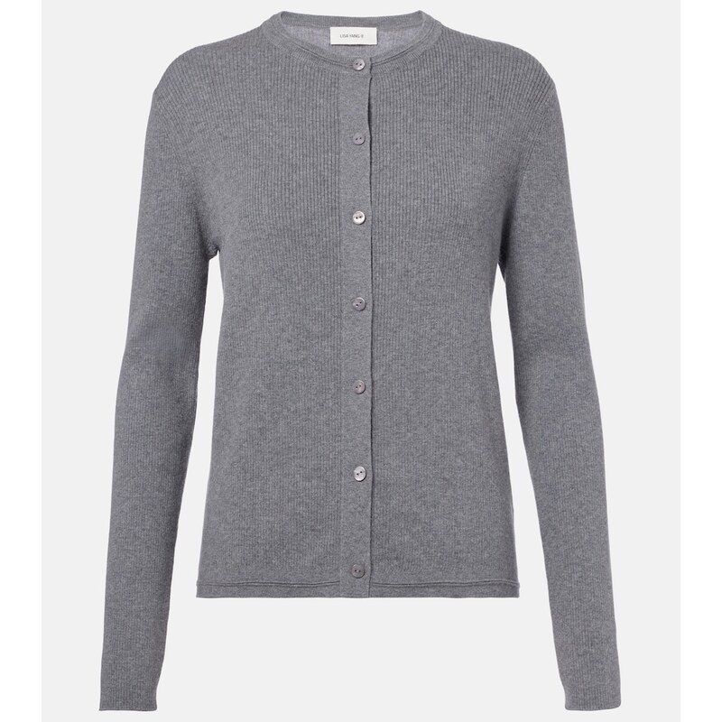 Lisa Yang Abeena ribbed-knit cotton and cashmere cardigan
