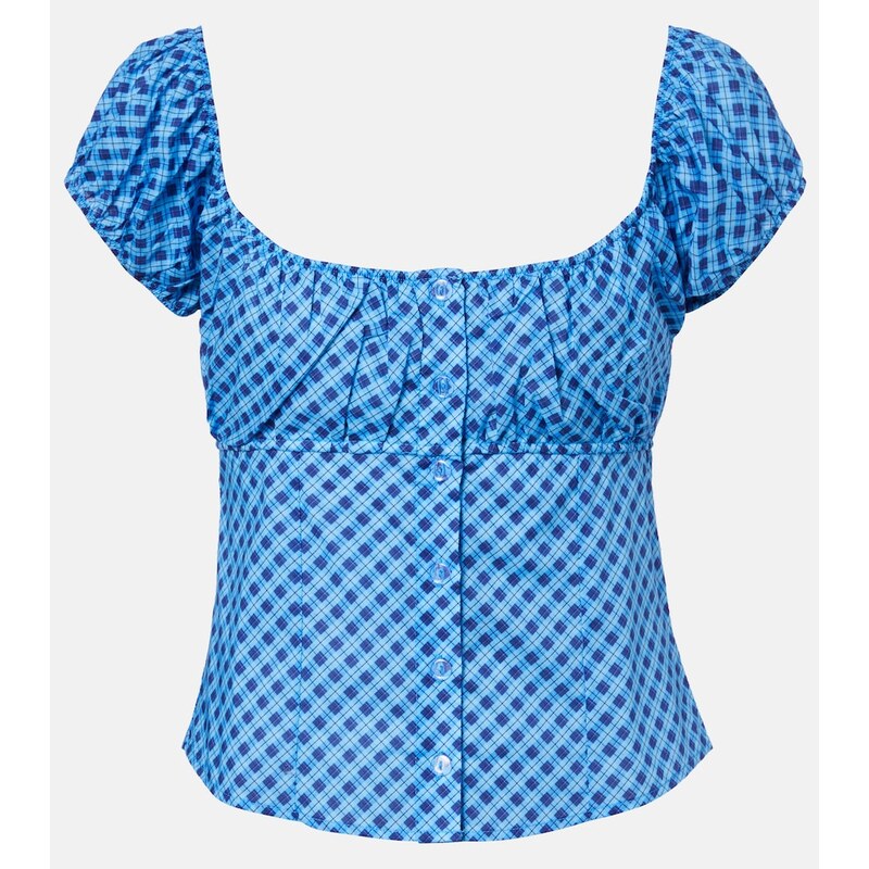 Montce Millie plaid cotton top