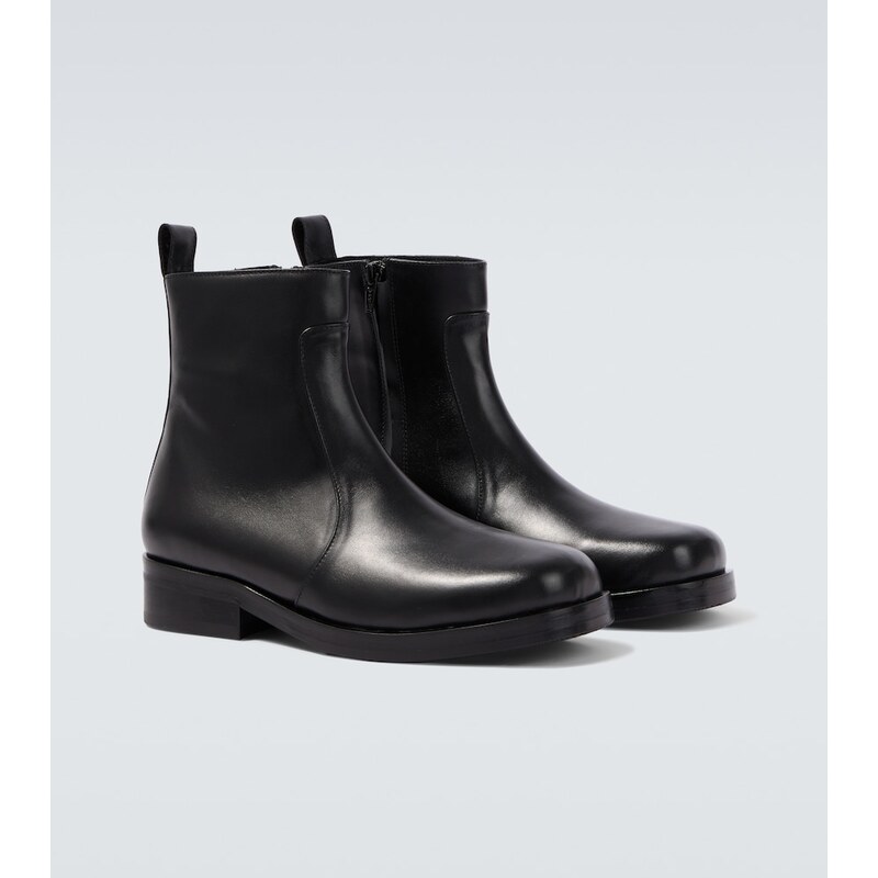 Studio Nicholson Square leather ankle boots