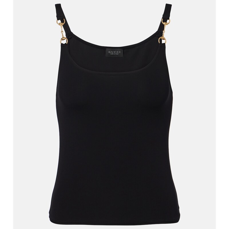 Gucci Horsebit crÃªpe jersey tank top