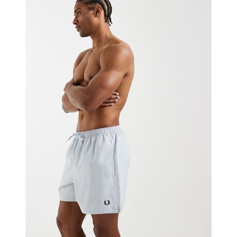 Fred Perry swim shorts in pale blue