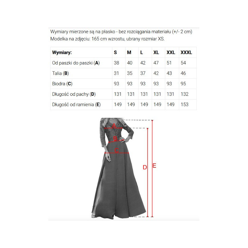 model 22040386 AMBER elegantní dlouhé krajkové šaty s výstřihem