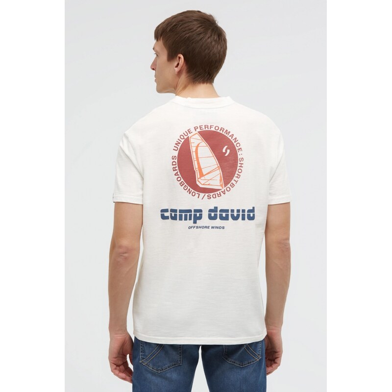 CAMP DAVID Tričko ze sluboveho pike s artworkem na zadech