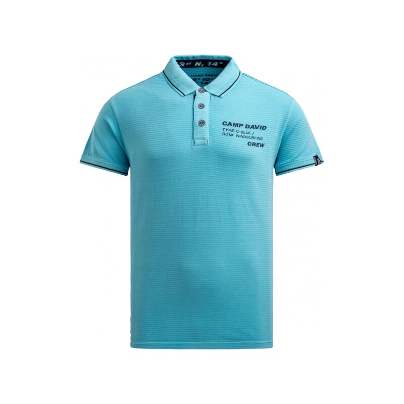 CAMP DAVID Polo tričko s texturovanými detaily