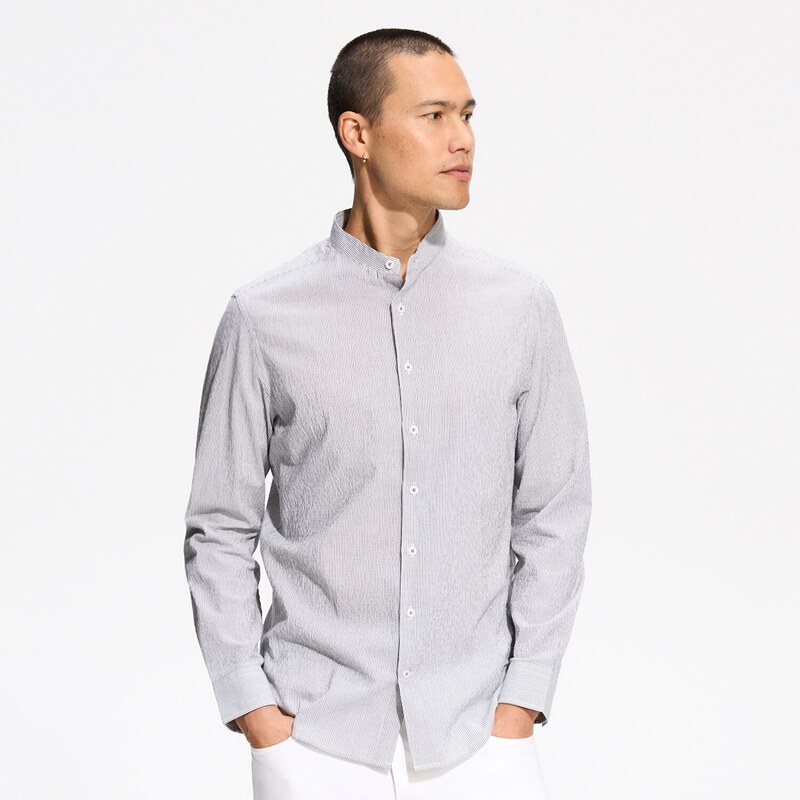 Reserved - Košile slim fit se stojáčkem - černý