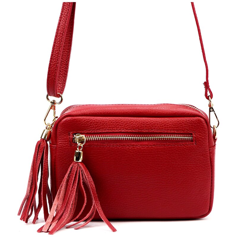 Kožená crossbody kabelka Luka 20-030 GL červená