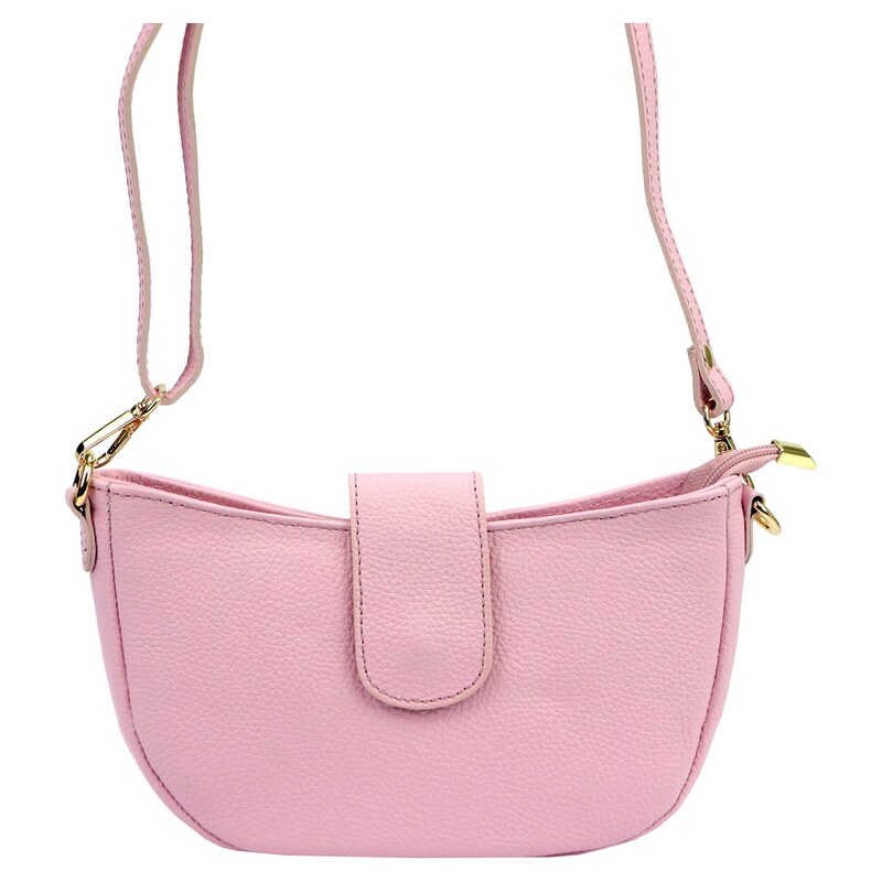 kožená crossbody kabelka Luka 26-102 DL růžová