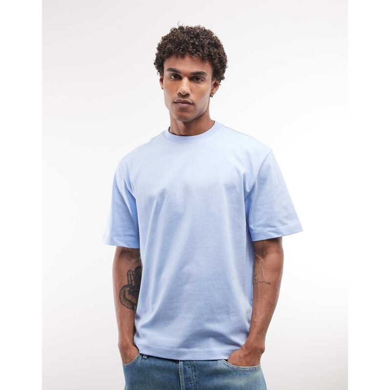 Weekday relaxed fit t-shirt in light blue