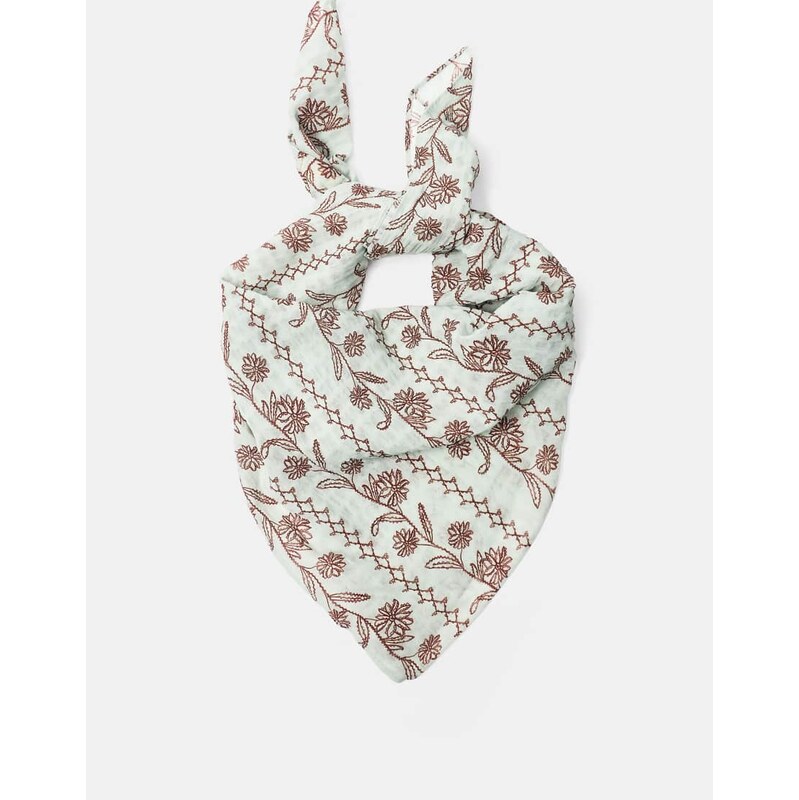 Pull&Bear Embroidered scarf in blue