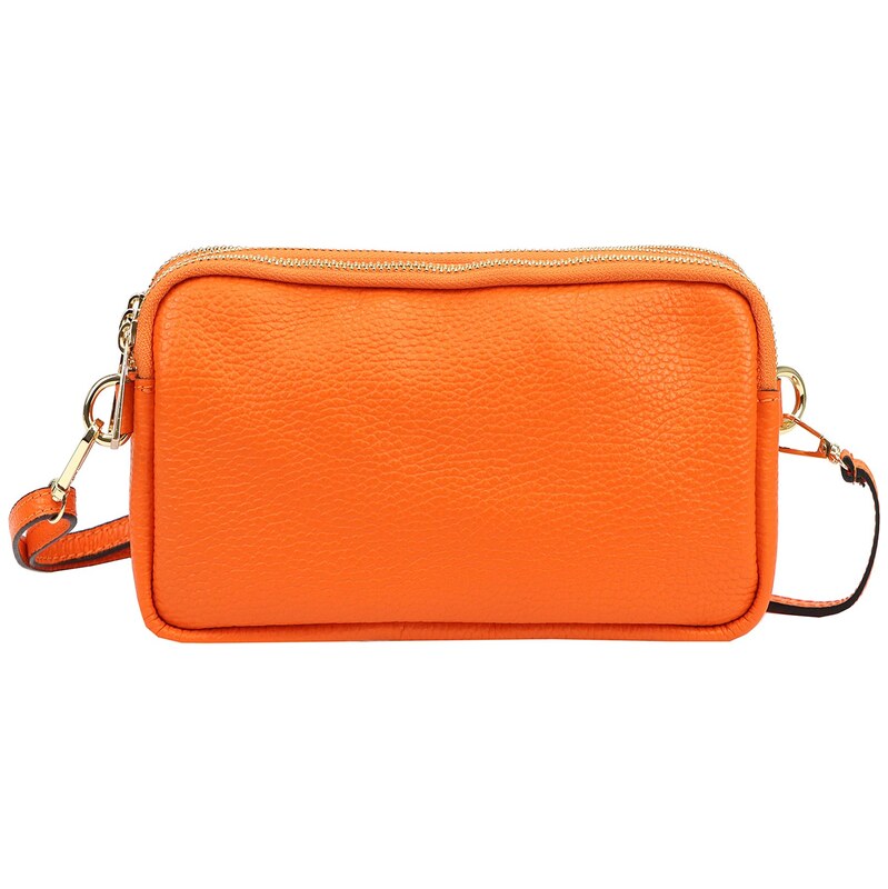 Kožená crossbody kabelka Luka 26-088 DL oranžová