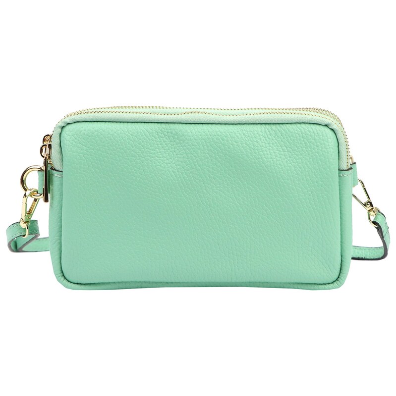 Kožená crossbody kabelka Luka 26-088 DL mátová