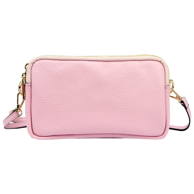 Kožená crossbody kabelka Luka 26-088 DL růžová