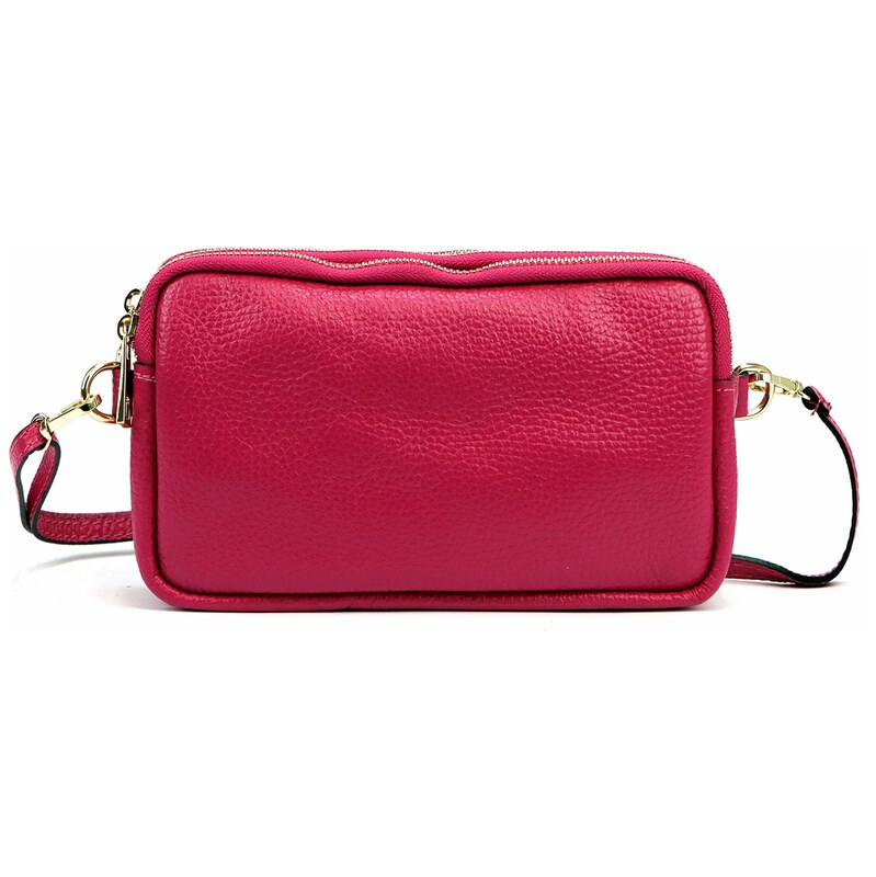 Kožená crossbody kabelka Luka 26-088 DL fuchsiová