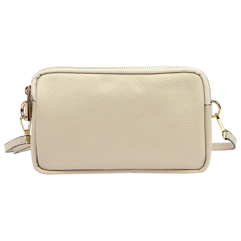 Kožená crossbody kabelka Luka 26-088 DL béžová