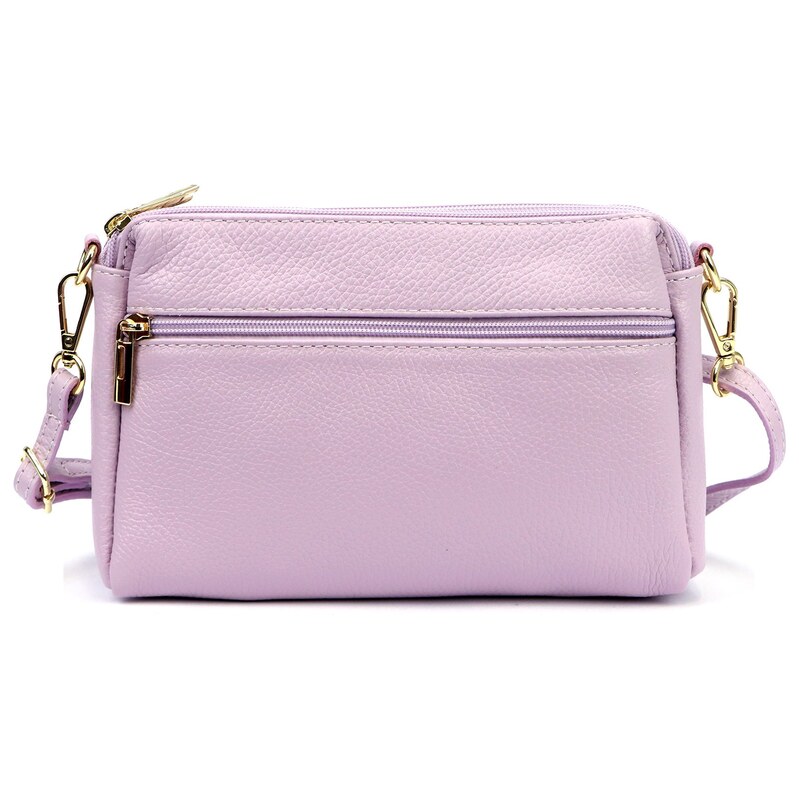 Kožená crossbody kabelka Luka 26-092 DL fialová