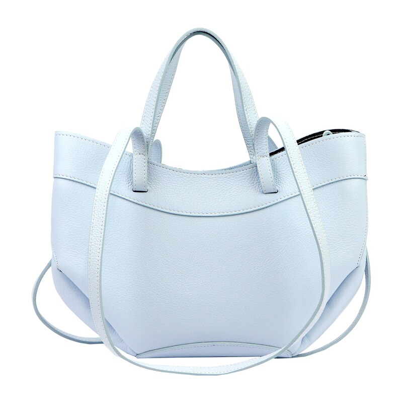 Luka Kožená shopper bag kabelka 25-025 DL světle modrá