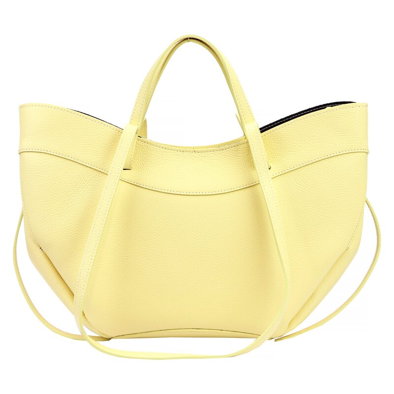 Luka Kožená shopper bag kabelka 25-025 D DL žlutá