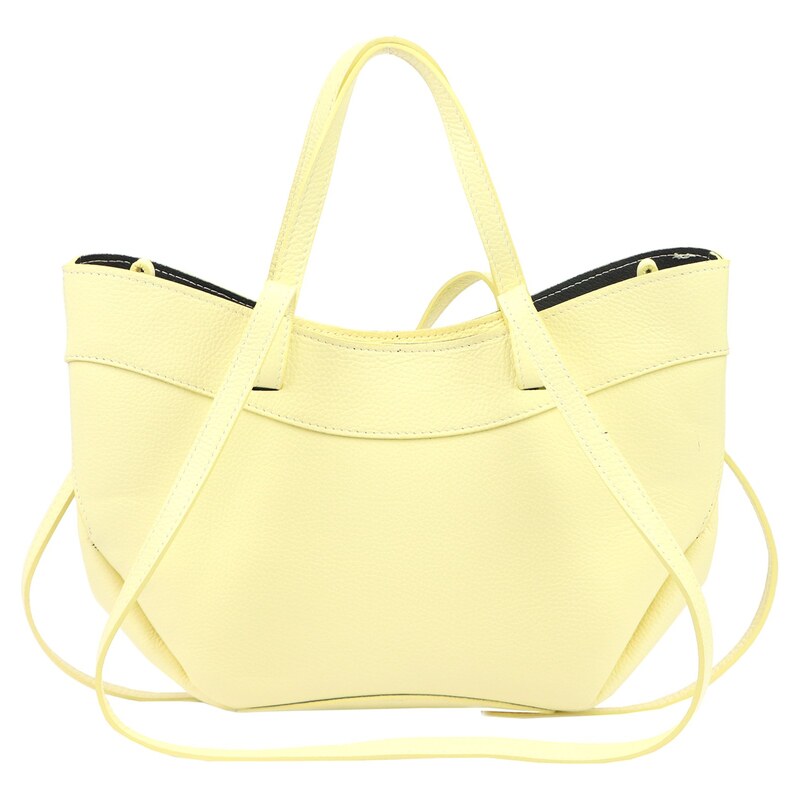 Luka Kožená shopper bag kabelka 25-025 DL žlutá