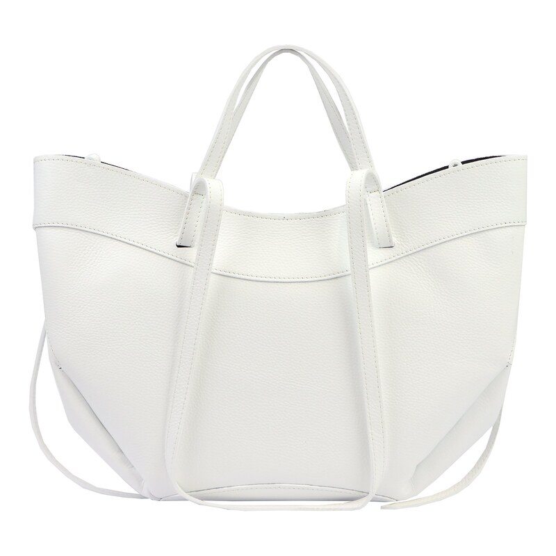 Luka Kožená shopper bag kabelka 25-025 D DL bílá