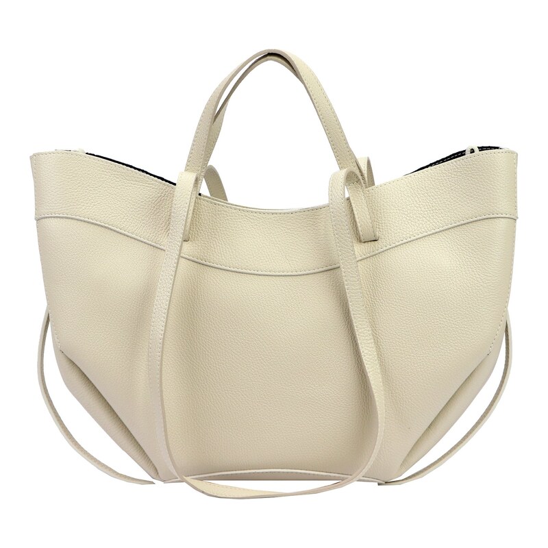 Luka Kožená shopper bag kabelka 25-025 D DL béžová