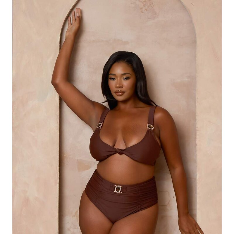Moda Minx Curve X Alessa Tyrrell-Charles ruched bikini bottom