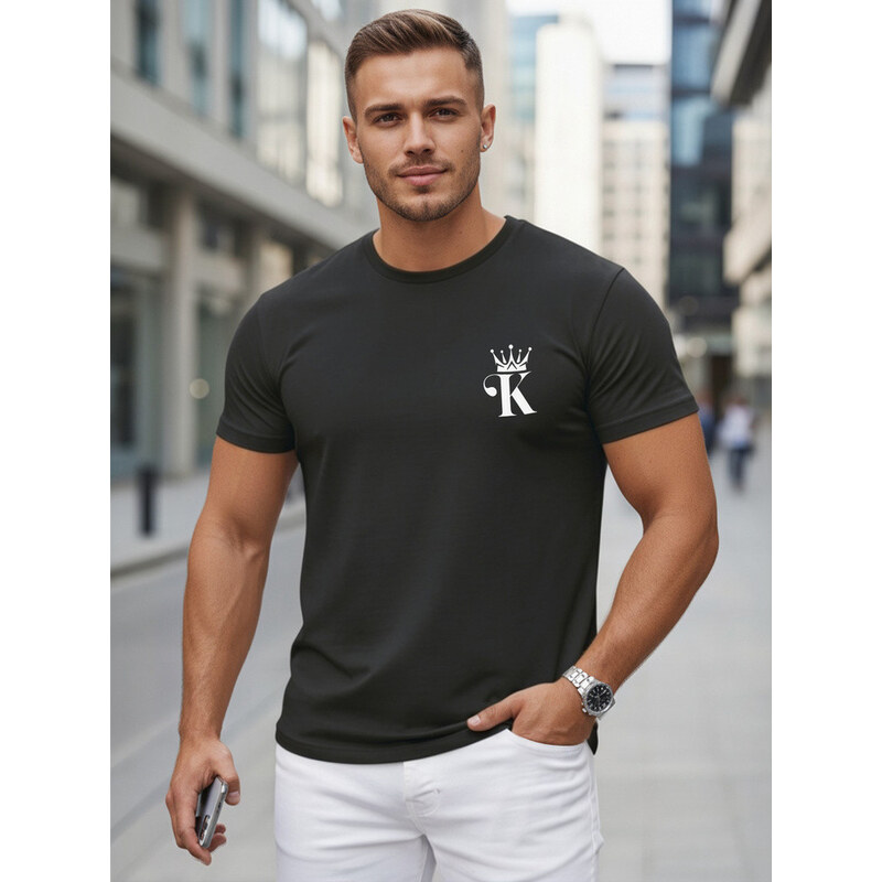 FashionStreet Pánské bavlněné tričko s minimalistickým potiskem