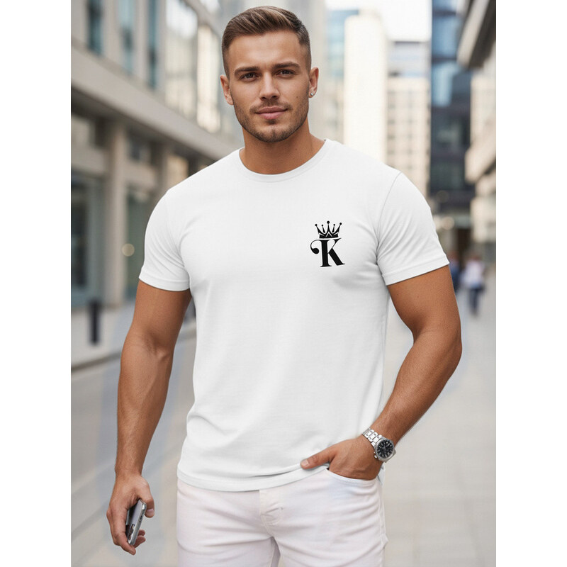 FashionStreet Pánské bavlněné tričko s minimalistickým potiskem
