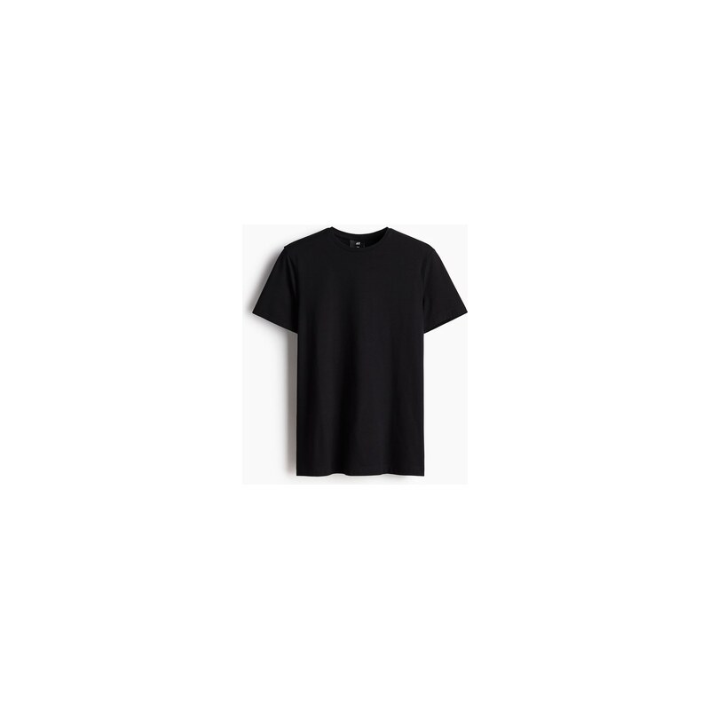 H&M - Tričko Slim Fit - Černá