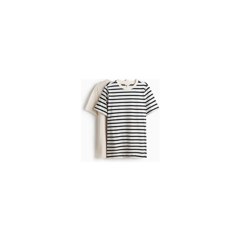 H&M - MAMA Top na kojení Before & After 2 kusy - Bílá/Proužky