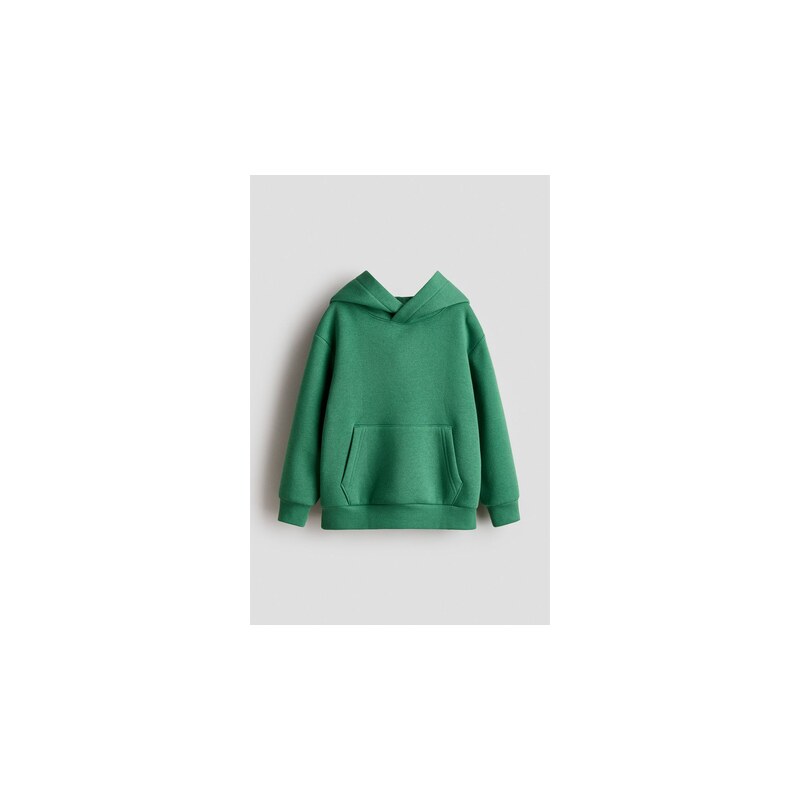 H&M - Mikinas kapucí a česaným rubem - Zelená